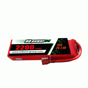 HD POWER 2200mAh 35C 2S 7.4V lipo battery