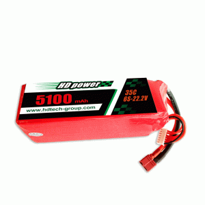 HDPOWER 5100mAh 35C 6S 22.2V lipo battery