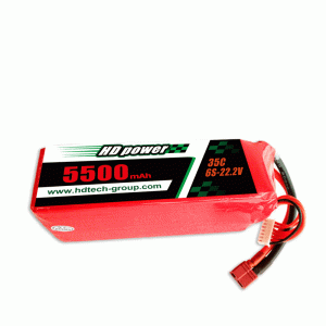 HD POWER 5500mAh 35C 6S 22.2V lipo battery