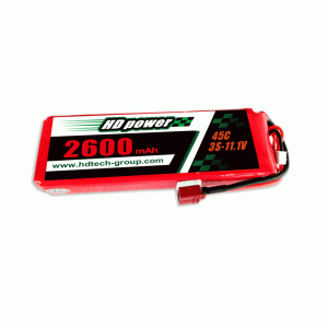 HD POWER 2600mAh 45C 3S 11.1V lipo battery