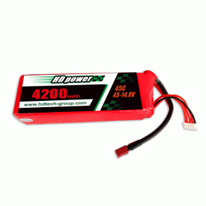 HD POWER 4200mAh 45C 4S 14.8V lipo battery