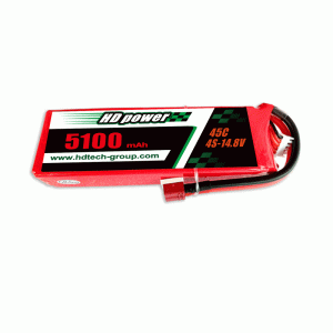 HD POWER 5100mAh 45C 4S 14.8V lipo battery