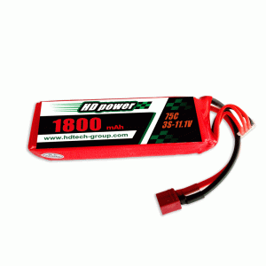 HD  POWER 1800mAh 75C 3S 11.1V lipo battery