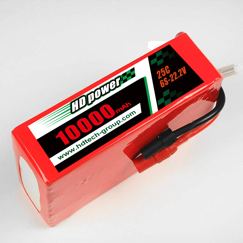 HD POWER 10000mAh 25C 6S 22.2V lipo battery