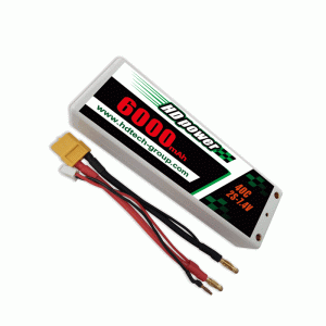 HD POWER 6000mAh 40C 2S 7.4V Hard case LiPO battery